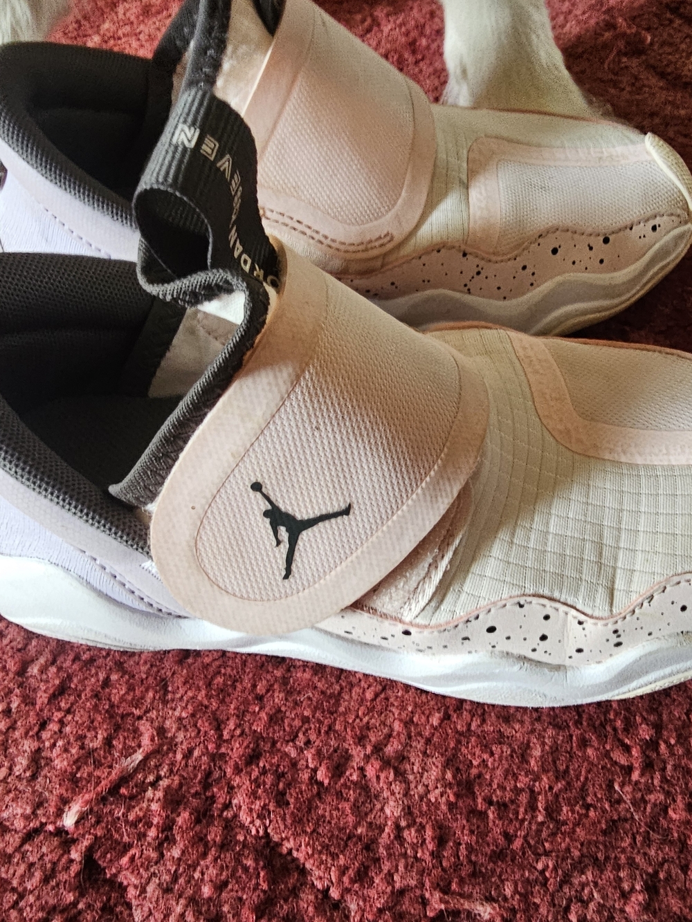 Jordan Slip-On Sneakers in Light Pink & Black